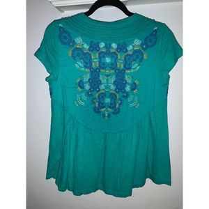 Anthropologie Embroidered Top